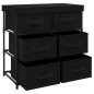 vidaXL Aufbewahrungsschrank mit 6 Schubladen 55×29×55 cm Schwarz Stahl vidaXL Aufbewahrungsschrank mit 6 Schubladen 55×29×55 cm Schwarz Stahl