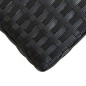 Gartenbank 120 cm Schwarz Poly Rattan und Massivholz Akazie Gartenbank 120 cm Schwarz Poly Rattan und Massivholz Akazie