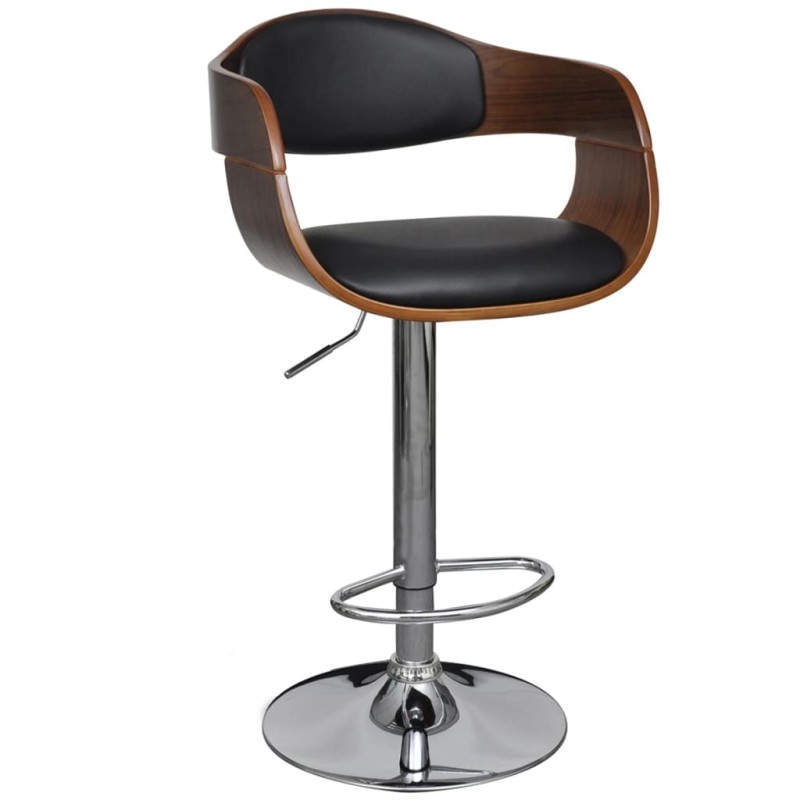 Barhocker Bugholz und Kunstleder Barhocker Bugholz und Kunstleder