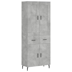 vidaXL Highboard Betongrau 69,5x34x180 cm Holzwerkstoff