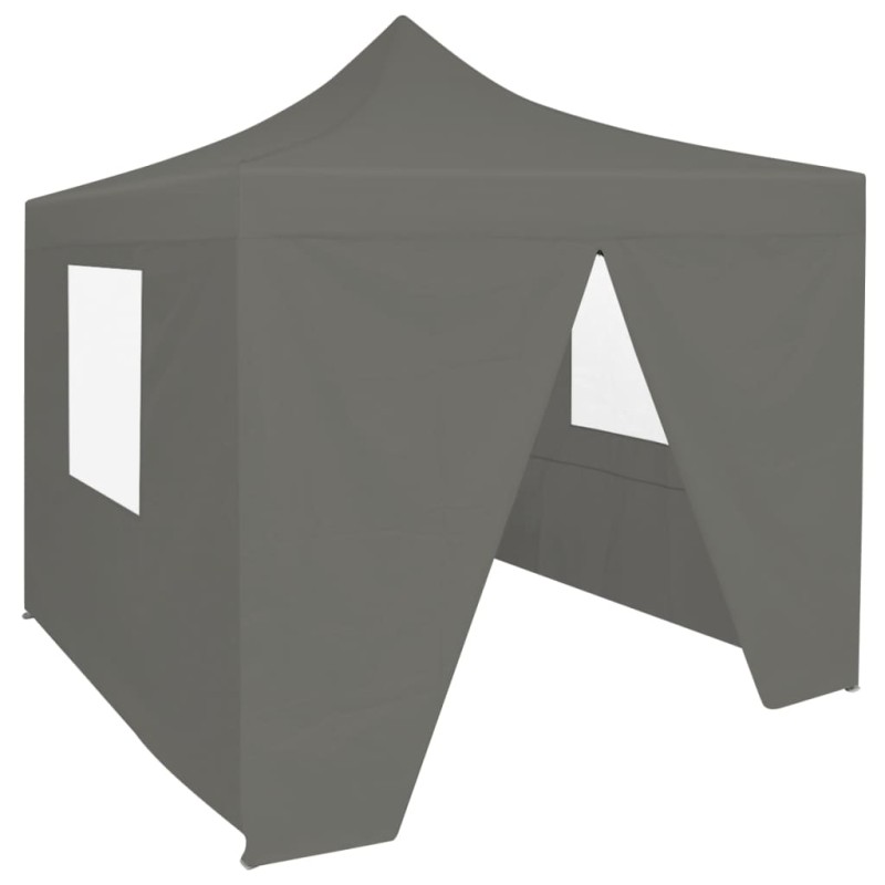 Faltzelt Partyzelt Pop-Up mit 4 Seitenwänden 3 x 3 m Anthrazit Faltzelt Partyzelt Pop-Up mit 4 Seitenwänden 3 x 3 m Anthrazit