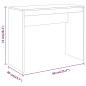 Schreibtisch Räuchereiche 90x40x72 cm Holzwerkstoff Schreibtisch Räuchereiche 90x40x72 cm Holzwerkstoff