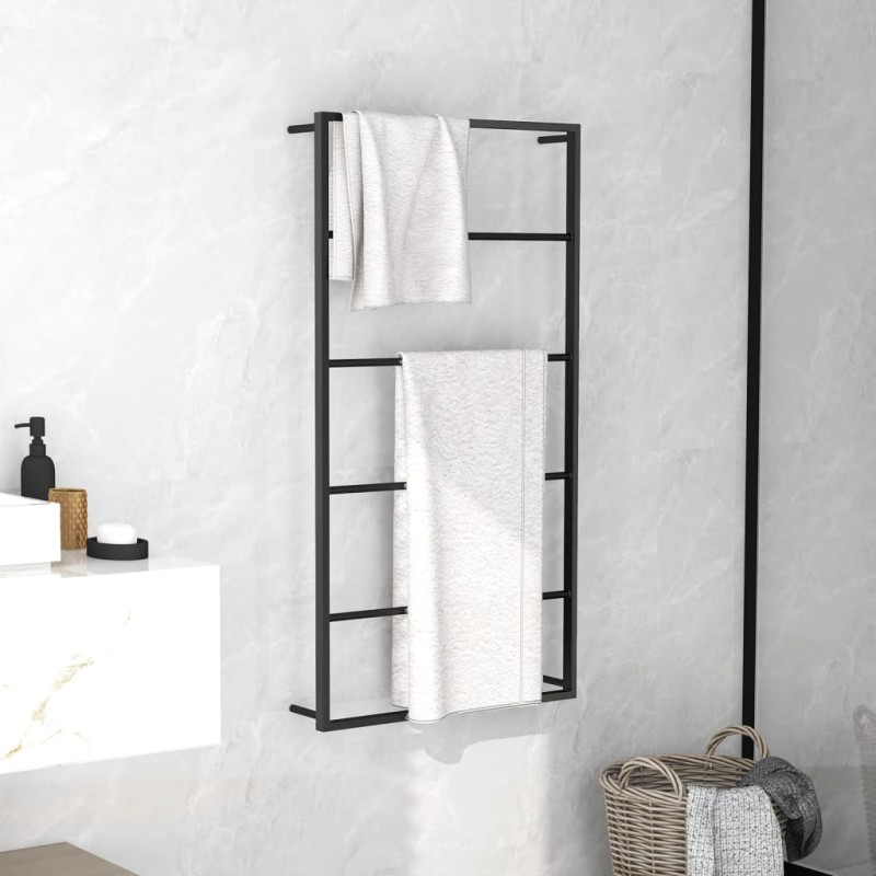 vidaXL Handtuchständer Schwarz 60x10x116 cm Stahl vidaXL Handtuchständer Schwarz 60x10x116 cm Stahl