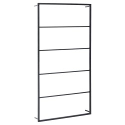 vidaXL Handtuchständer Schwarz 60x10x116 cm Stahl