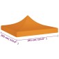 vidaXL Partyzelt-Dach 3x3 m Orange 270 g/m² vidaXL Partyzelt-Dach 3x3 m Orange 270 g/m²