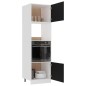 vidaXL Mikrowellenumbauschrank Schwarz 60x57x207 cm Holzwerkstoff vidaXL Mikrowellenumbauschrank Schwarz 60x57x207 cm Holzwerkstoff