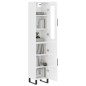 Highboard Hochglanz-Weiß 34,5x34x180 cm Holzwerkstoff Highboard Hochglanz-Weiß 34,5x34x180 cm Holzwerkstoff