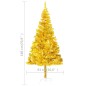 vidaXL Künstlicher Weihnachtsbaum mit Ständer Gold 180 cm PET vidaXL Künstlicher Weihnachtsbaum mit Ständer Gold 180 cm PET