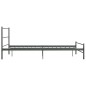 Bettgestell Grau Metall 160×200 cm Bettgestell Grau Metall 160×200 cm