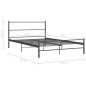 Bettgestell Grau Metall 160×200 cm Bettgestell Grau Metall 160×200 cm
