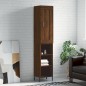 Highboard Braun Eichen-Optik 34,5x34x180 cm Holzwerkstoff Highboard Braun Eichen-Optik 34,5x34x180 cm Holzwerkstoff