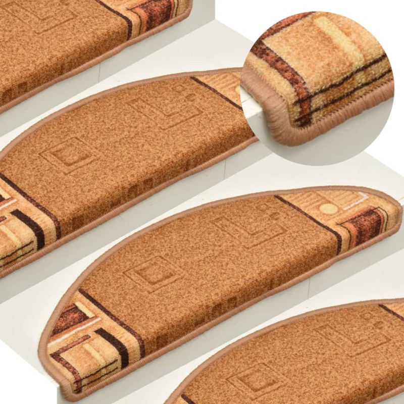 Treppenmatten Selbstklebend 15 Stk. Beige 65x21x4 cm Treppenmatten Selbstklebend 15 Stk. Beige 65x21x4 cm