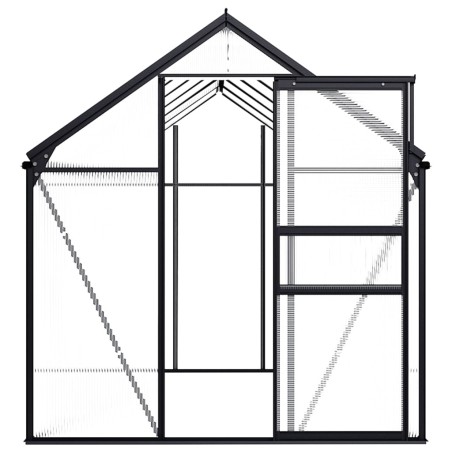 vidaXL Gewächshaus Anthrazit Aluminium 7,03 m²