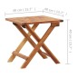 Klappbarer Garten-Couchtisch 40 x 40 x 40 cm Massivholz Akazie Klappbarer Garten-Couchtisch 40 x 40 x 40 cm Massivholz Akazie