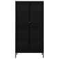 Vitrine Schwarz 90x40x180 cm Stahl und Gehärtetes Glas Vitrine Schwarz 90x40x180 cm Stahl und Gehärtetes Glas