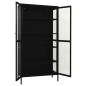 Vitrine Schwarz 90x40x180 cm Stahl und Gehärtetes Glas Vitrine Schwarz 90x40x180 cm Stahl und Gehärtetes Glas