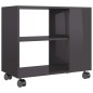 Beistelltisch Hochglanz-Grau 70x35x55 cm Holzwerkstoff Beistelltisch Hochglanz-Grau 70x35x55 cm Holzwerkstoff