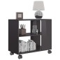 Beistelltisch Hochglanz-Grau 70x35x55 cm Holzwerkstoff Beistelltisch Hochglanz-Grau 70x35x55 cm Holzwerkstoff