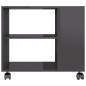 Beistelltisch Hochglanz-Grau 70x35x55 cm Holzwerkstoff Beistelltisch Hochglanz-Grau 70x35x55 cm Holzwerkstoff