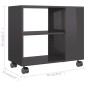 Beistelltisch Hochglanz-Grau 70x35x55 cm Holzwerkstoff Beistelltisch Hochglanz-Grau 70x35x55 cm Holzwerkstoff