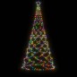 LED-Weihnachtsbaum mit Metallstange 500 LEDs Mehrfarbig 3 m