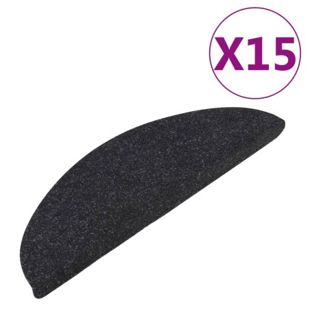 Stufenmatten Selbstklebend 15 Stk. 56x17x3 cm Anthrazit