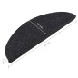 Stufenmatten Selbstklebend 15 Stk. 56x17x3 cm Anthrazit Stufenmatten Selbstklebend 15 Stk. 56x17x3 cm Anthrazit