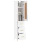 Highboard Hochglanz-Weiß 34,5x34x180 cm Holzwerkstoff Highboard Hochglanz-Weiß 34,5x34x180 cm Holzwerkstoff