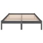 Massivholzbett Grau Kiefer 200x200 cm Massivholzbett Grau Kiefer 200x200 cm