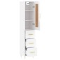 Highboard Hochglanz-Weiß 34,5x34x180 cm Holzwerkstoff Highboard Hochglanz-Weiß 34,5x34x180 cm Holzwerkstoff