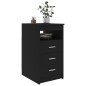 Sideboard mit Schubladen Schwarz 40x50x76 cm Holzwerkstoff Sideboard mit Schubladen Schwarz 40x50x76 cm Holzwerkstoff