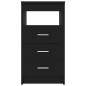 Sideboard mit Schubladen Schwarz 40x50x76 cm Holzwerkstoff Sideboard mit Schubladen Schwarz 40x50x76 cm Holzwerkstoff