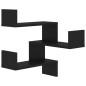 Wand-Eckregale 2 Stk. Schwarz 40x40x50 cm Holzwerkstoff Wand-Eckregale 2 Stk. Schwarz 40x40x50 cm Holzwerkstoff