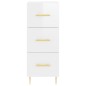 Highboard Hochglanz-Weiß 34,5x34x180 cm Holzwerkstoff Highboard Hochglanz-Weiß 34,5x34x180 cm Holzwerkstoff
