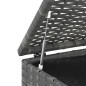 Garten-Kissenbox PE Rattan 100x49x103,5 cm Grau Garten-Kissenbox PE Rattan 100x49x103,5 cm Grau