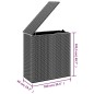 Garten-Kissenbox PE Rattan 100x49x103,5 cm Grau Garten-Kissenbox PE Rattan 100x49x103,5 cm Grau