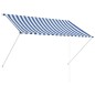 Einziehbare Markise 200×150 cm Blau und Weiß Einziehbare Markise 200×150 cm Blau und Weiß