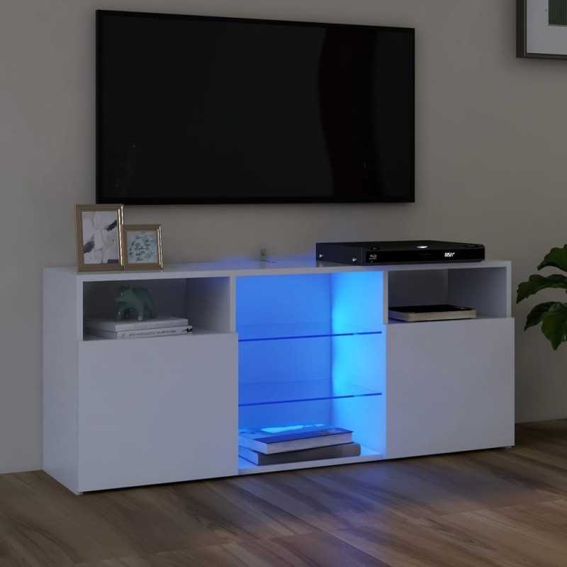 TV-Schrank mit LED-Leuchten Weiß 120x30x50 cm TV-Schrank mit LED-Leuchten Weiß 120x30x50 cm