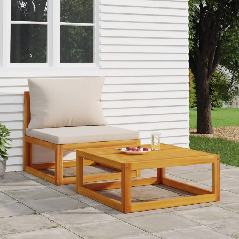 Couchtisch 68x68x29 cm Massivholz Akazie Couchtisch 68x68x29 cm Massivholz Akazie