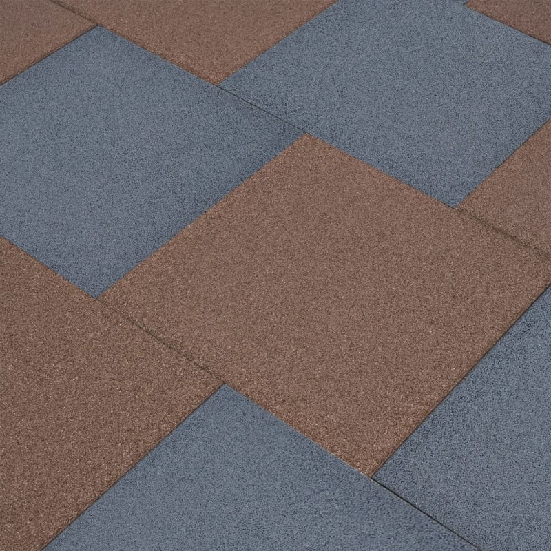 vidaXL Fallschutzmatten 6 Stk. Gummi 50x50x3 cm Grau vidaXL Fallschutzmatten 6 Stk. Gummi 50x50x3 cm Grau