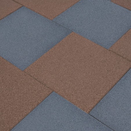 vidaXL Fallschutzmatten 6 Stk. Gummi 50x50x3 cm Grau