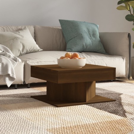 vidaXL Couchtisch Braun Eichen-Optik 57x57x30 cm Holzwerkstoff