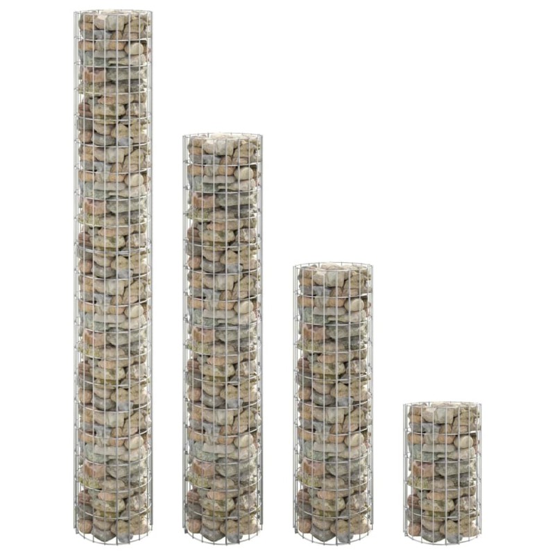 Gabionen-Hochbeete 4 Stk. Rund Ø30x50/100/150/200 cm Gabionen-Hochbeete 4 Stk. Rund Ø30x50/100/150/200 cm