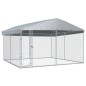 Outdoor-Hundezwinger mit Überdachung 382x382x225 cm Outdoor-Hundezwinger mit Überdachung 382x382x225 cm