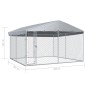 Outdoor-Hundezwinger mit Überdachung 382x382x225 cm Outdoor-Hundezwinger mit Überdachung 382x382x225 cm