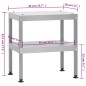 vidaXL Tisch für Räucherofen 40x28x44,5 cm Verzinkter Stahl vidaXL Tisch für Räucherofen 40x28x44,5 cm Verzinkter Stahl