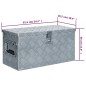 vidaXL Aluminiumkiste 61,5 x 26,5 x 30 cm Silbern vidaXL Aluminiumkiste 61,5 x 26,5 x 30 cm Silbern