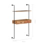 Wandschreibtisch 90 x 40 x 170 cm Massivholz Akazie Wandschreibtisch 90 x 40 x 170 cm Massivholz Akazie
