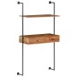 Wandschreibtisch 90 x 40 x 170 cm Massivholz Akazie Wandschreibtisch 90 x 40 x 170 cm Massivholz Akazie
