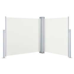 Ausziehbare Seitenmarkise Cremeweiß 120 x 600 cm